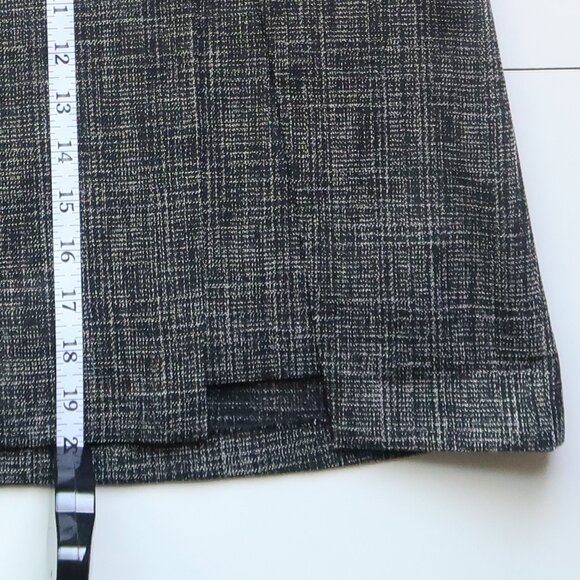 NEW Club Monaco Tweed Faux Wrap Mini A-line Belted Skirt Size Office Preppy Sz 0 - Picture 7 of 8